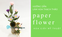 Hướng dẫn làm hoa thạch thảo từ giấy mỹ thuật | DIY paper flower