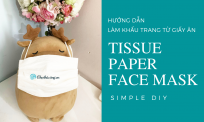Hướng dẫn làm khẩu trang giấy từ giấy ăn đơn giản | How to make a paper face mask at home